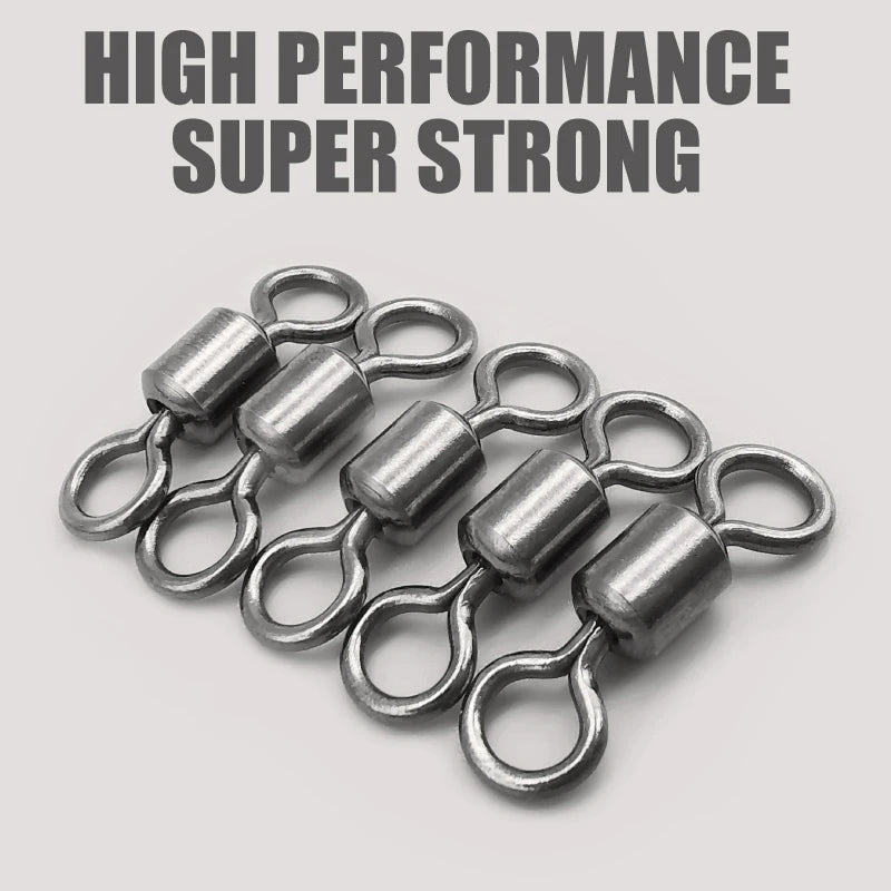 LUREHOLIC Black Nickel Rolling Swivel Snap