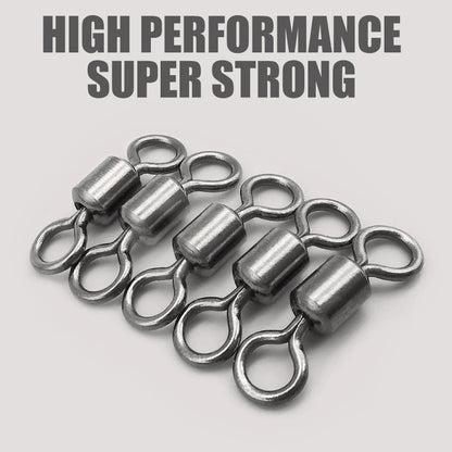 LUREHOLIC Black Nickel Rolling Swivel Snap
